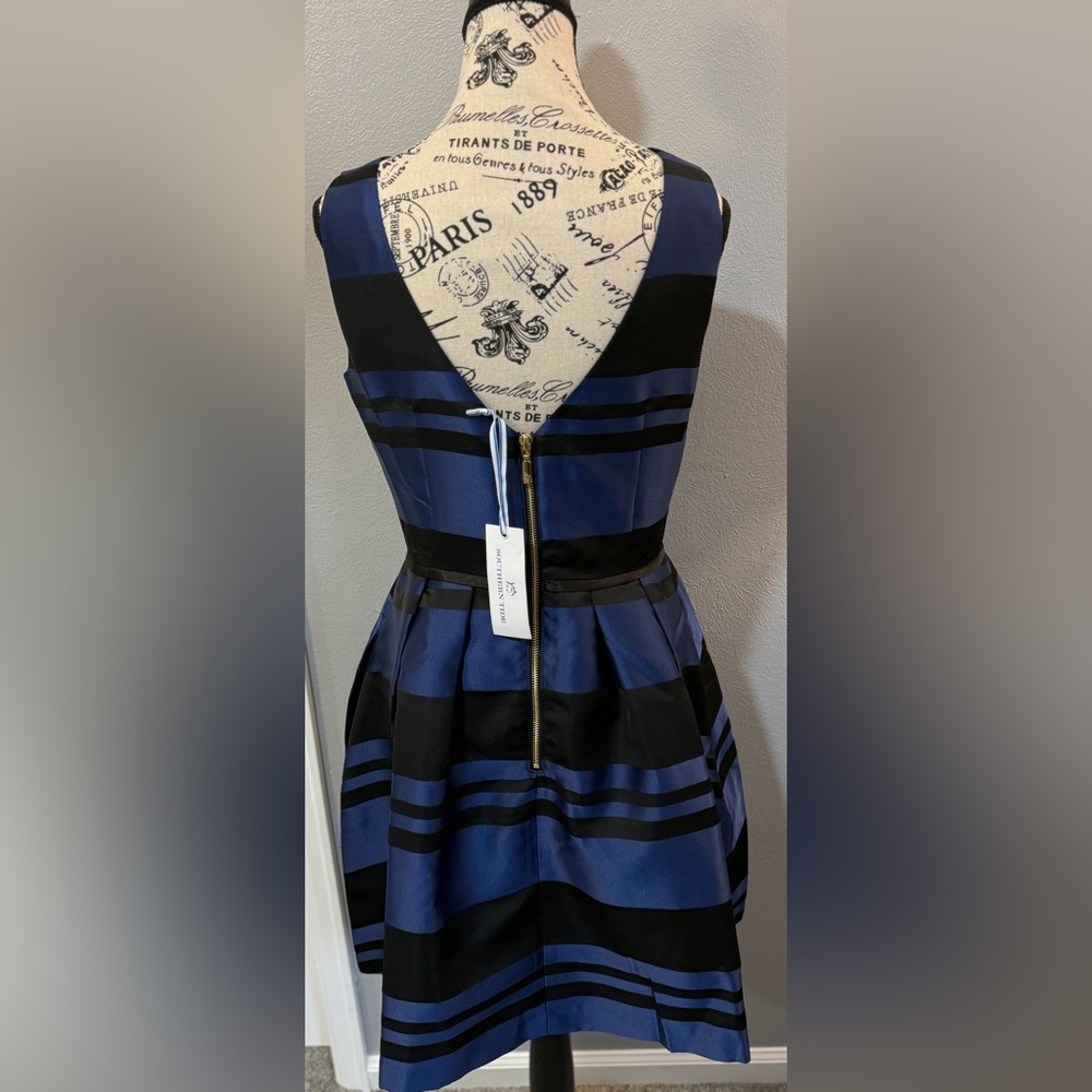 NWT Southern Tide Sleeveless Stripe Fit-and-Flare Dress - Picture 9 of 13
